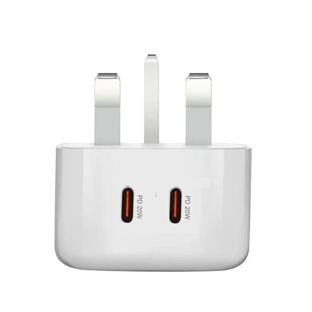 40W Dual USB - C Charger | Fast Charging for iPhone 15/14/13/12/11 - I Love Power Bank