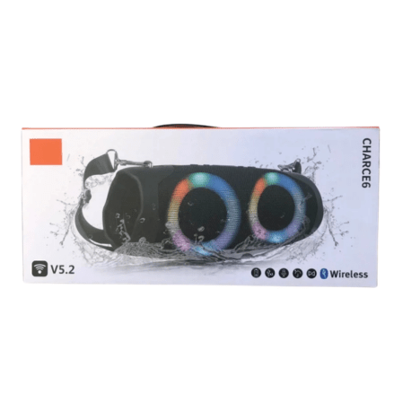 CHARCE6 V5.2 Portable Outdoor Boombox Speaker - I Love Power Bank