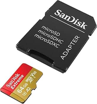 64GB Micro SD card with adapter 100 MB/s