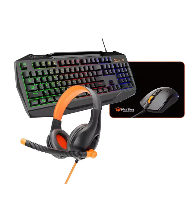 MEETION MT-C490 Ergonomic Kit Rgb Keyboard and Mouse Gaming Mouse Pads Keyboard Mouse Combos Set